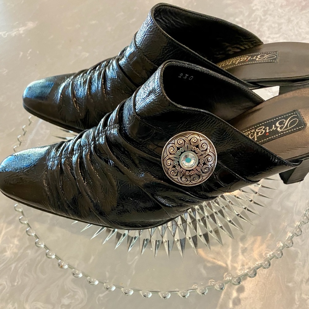 Brighton Mules Black Patent Leather women’s Size 8